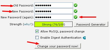 آموزش تغییر رمز عبور کنترل پنل هاست cPanel